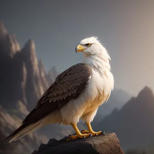 Bald Eagle with Piercing Yellow Eyes