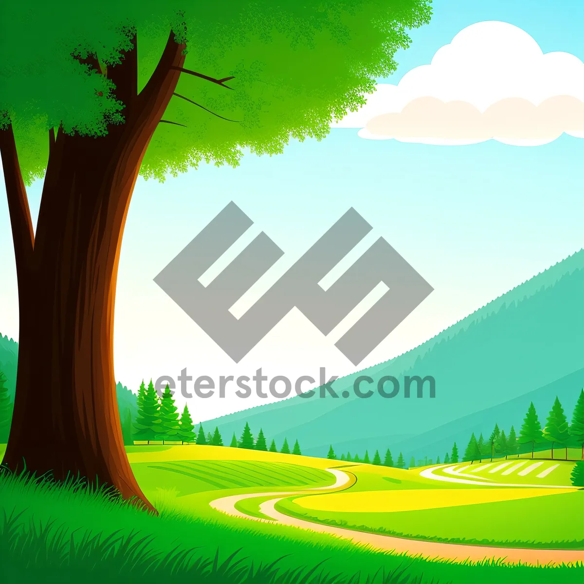 Picture of Idyllic Golf Course in Serene Countryside Setting