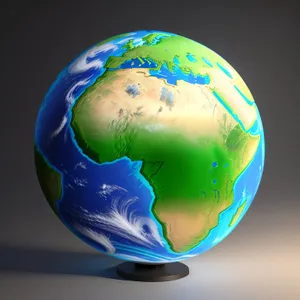 Global Satellite Map: Earth's West Continent in 3D