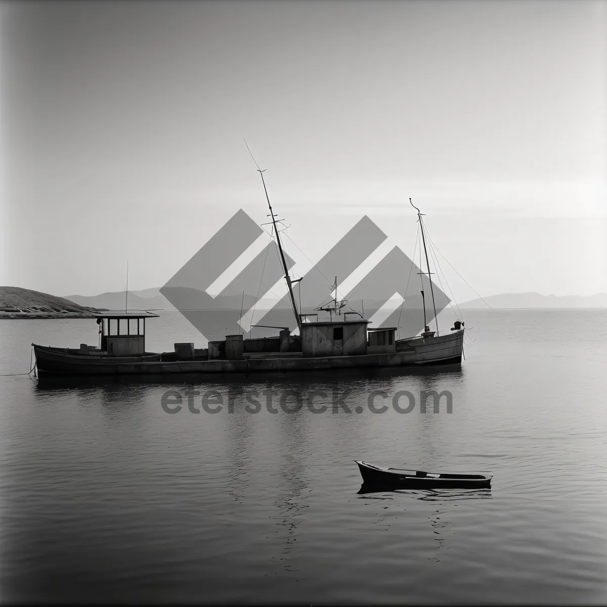 Picture of Sailboat at Sunset in a Nautical Marina