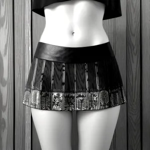 Mesmerizing Black Mini Skirt Fashion Portrait