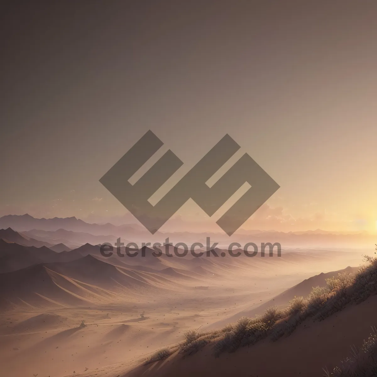 Picture of Dunes at Sunset: Majestic Desert Highlands