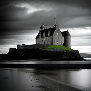 Medieval Fortress overlooking Serene Waters