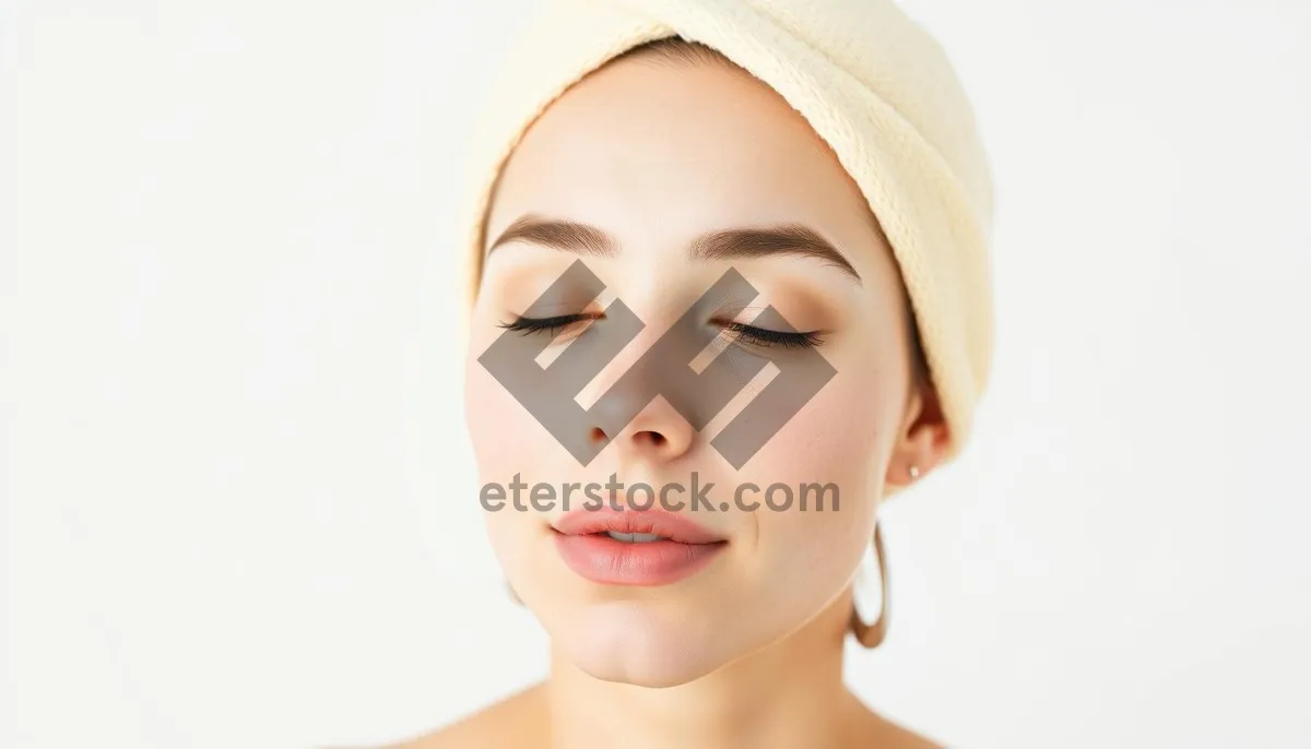 Picture of Attractive woman in studio with fresh makeup and skincare.