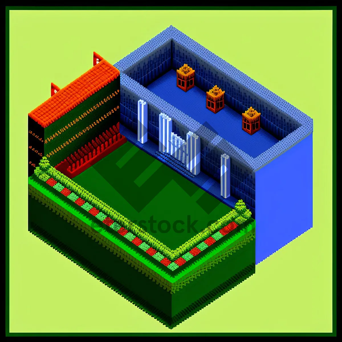 Picture of Advanced Business Semiconductor Chip in 3D