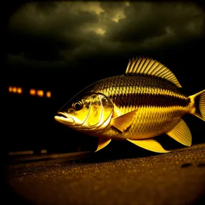 Colorful Marine Fish Swimming in Aquarium