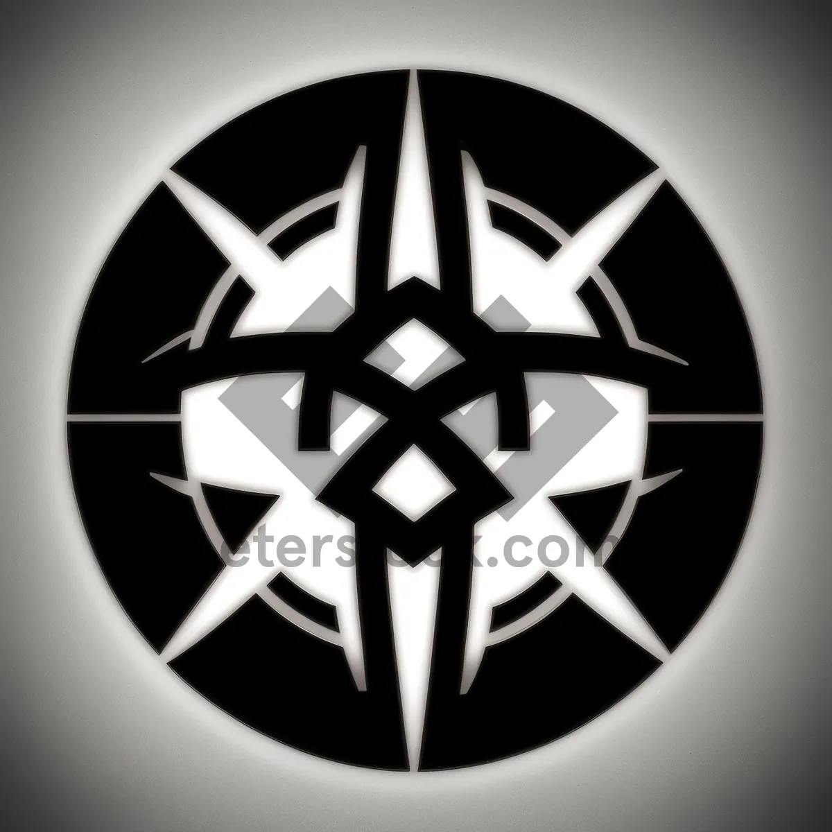 Picture of Shiny Black Metal Button Icon Design