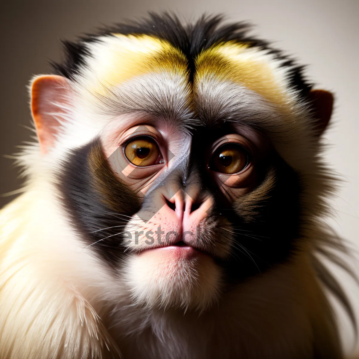 Picture of Adorable primate kitten with captivating eyes.