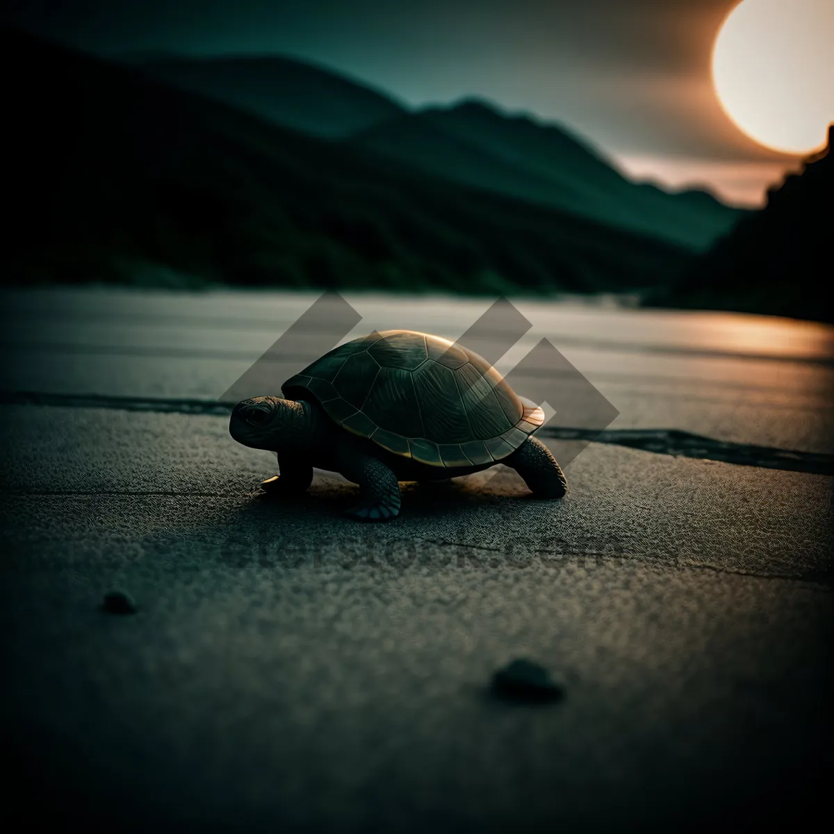 Picture of Slow-moving reptile with impressive shell: Sea Turtle