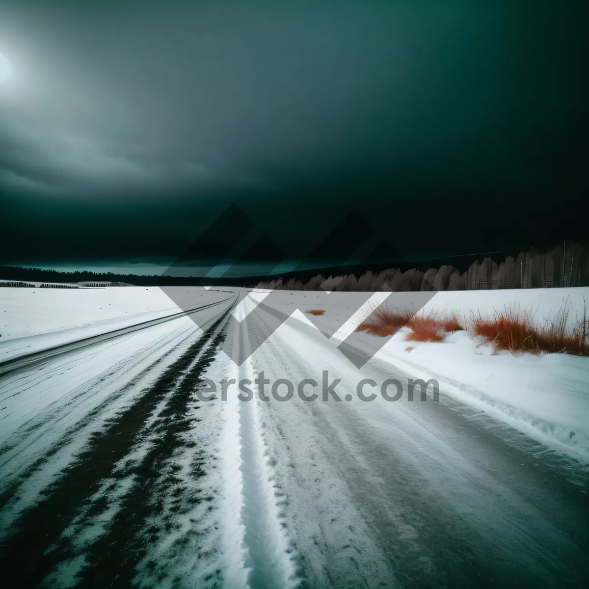 Picture of Vibrant Skyline: Speeding through Colorful Landscape