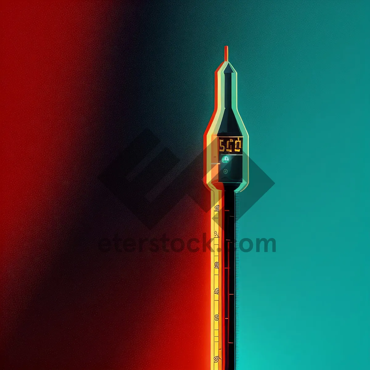 Picture of Glowing Liquid in Glass Syringe - Container of Euphoria