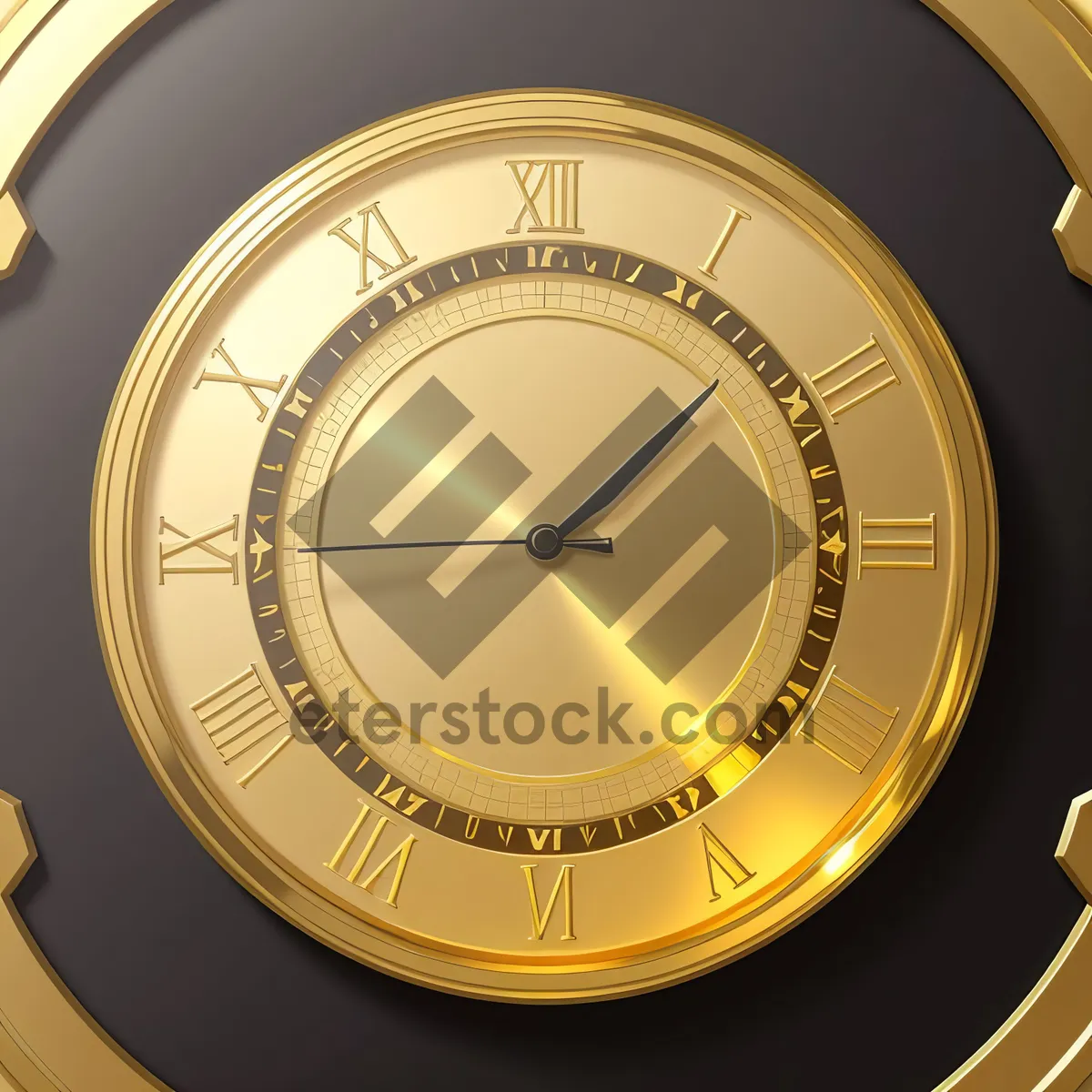 Picture of Vintage Analog Clock with Minute and Hour Hands