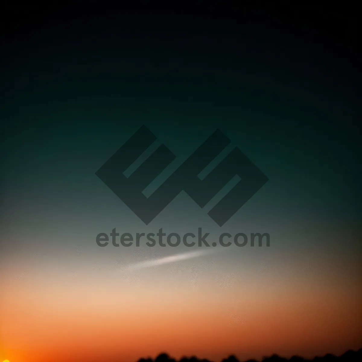 Picture of Vibrant Sunset Sky with Radiant Lights