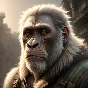 Exquisite Primate Portrait: Chimpanzee's Majesty in the Wild