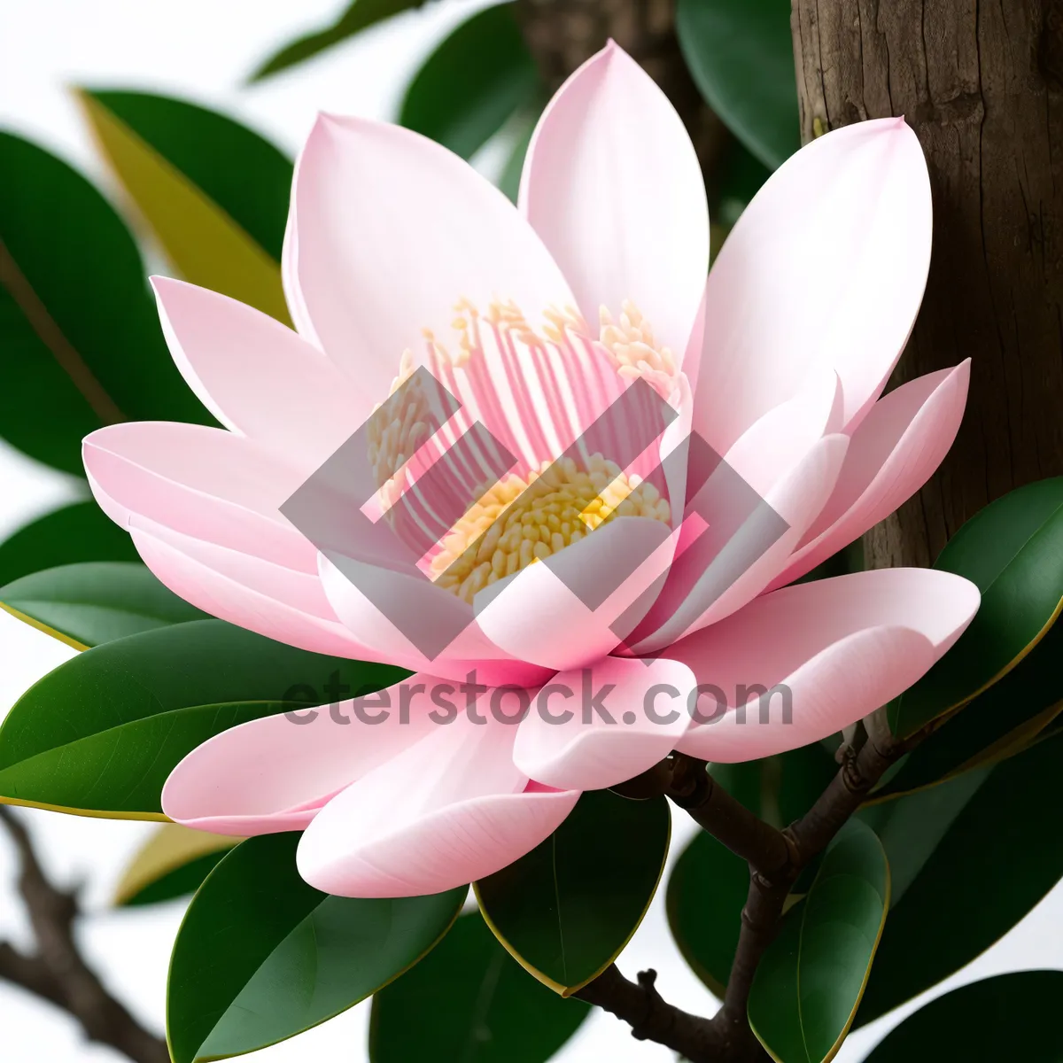 Picture of Exquisite Pink Lotus Blossom in Tranquil Pond