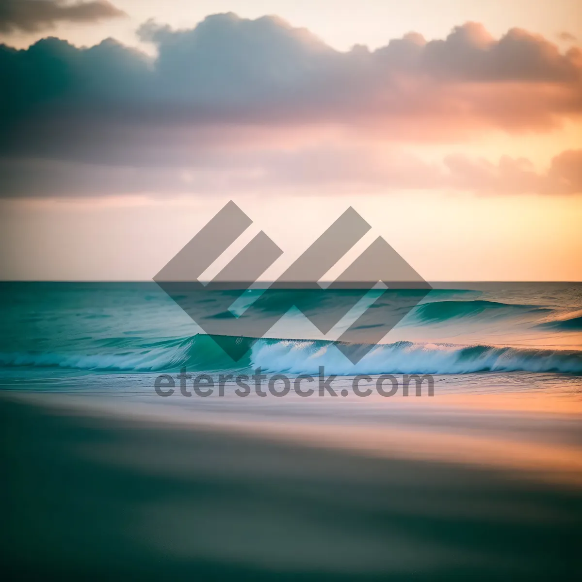 Picture of Serene tropical beach with clear turquoise waters.