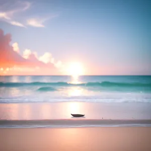Tranquil Sunset over Tropical Beach