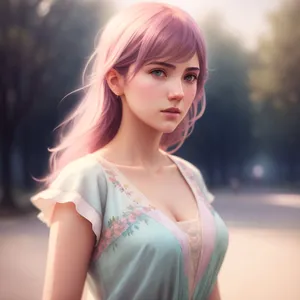 Sensational Blond Beauty, Radiant and Fashionable