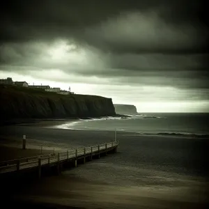 Serene Coastline Beauty at Sunset