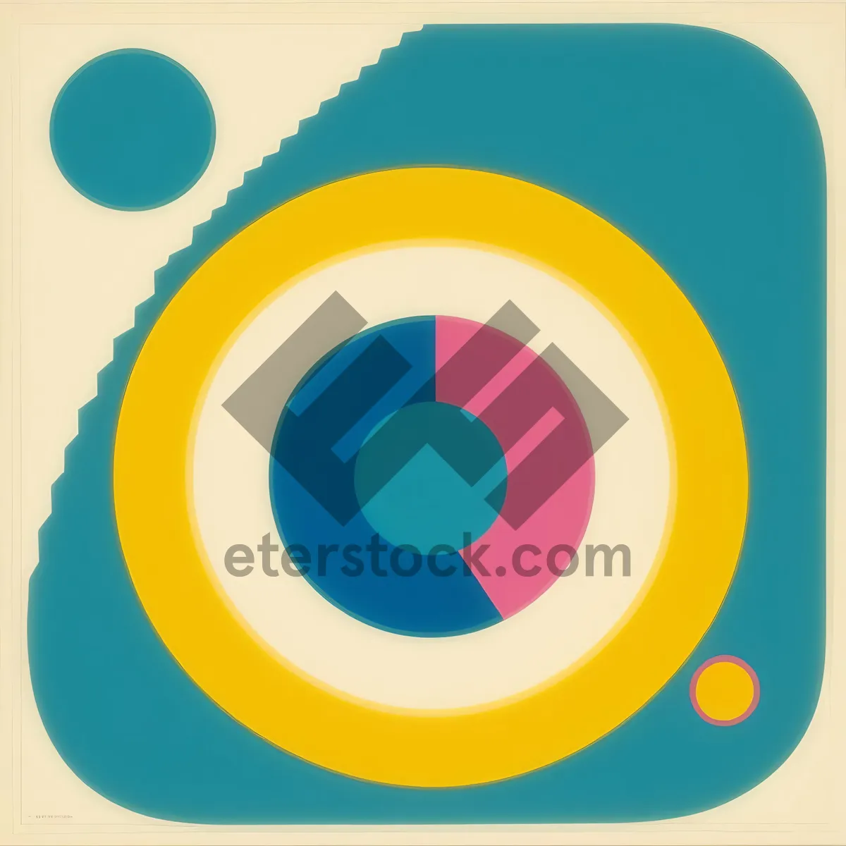Picture of Shiny 3D Web Button with Circle Design