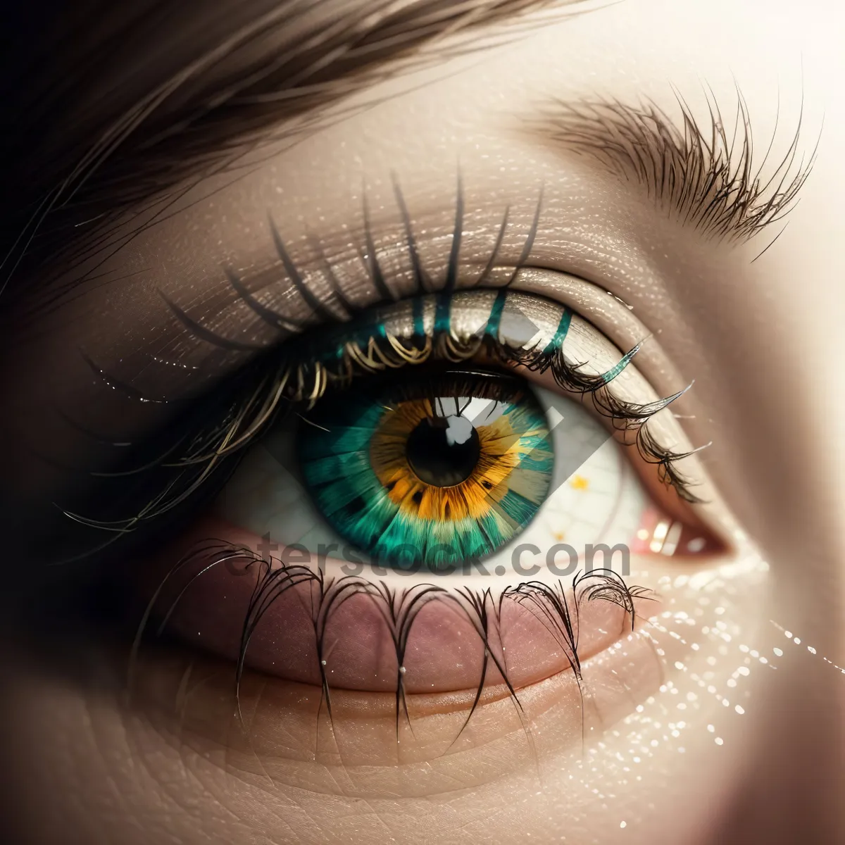 Picture of Close-up view of beautiful eye with mesmerizing gaze