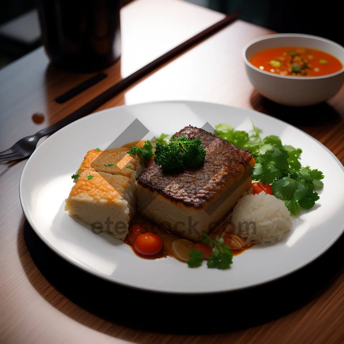 Picture of Healthy Grilled Beef Salad with Fresh Vegetables