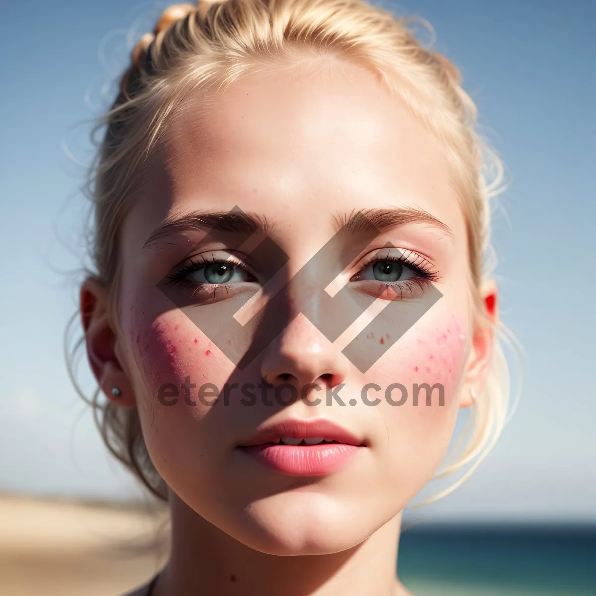 Picture of Radiant Beauty: Model's Close-up Skincare Portrait