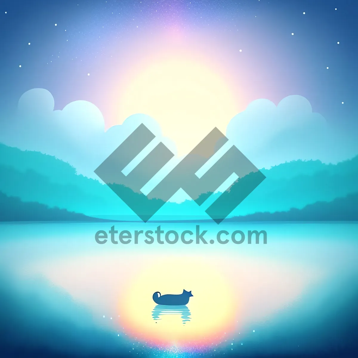 Picture of Mystical Winter Night: Starlit Snowy Celebration