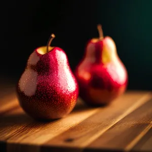 Sweet and Juicy Red Delicious Apple with Candle