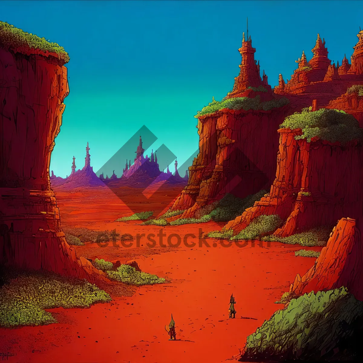 Picture of Spectacular Canyon Landscape under Majestic Sky