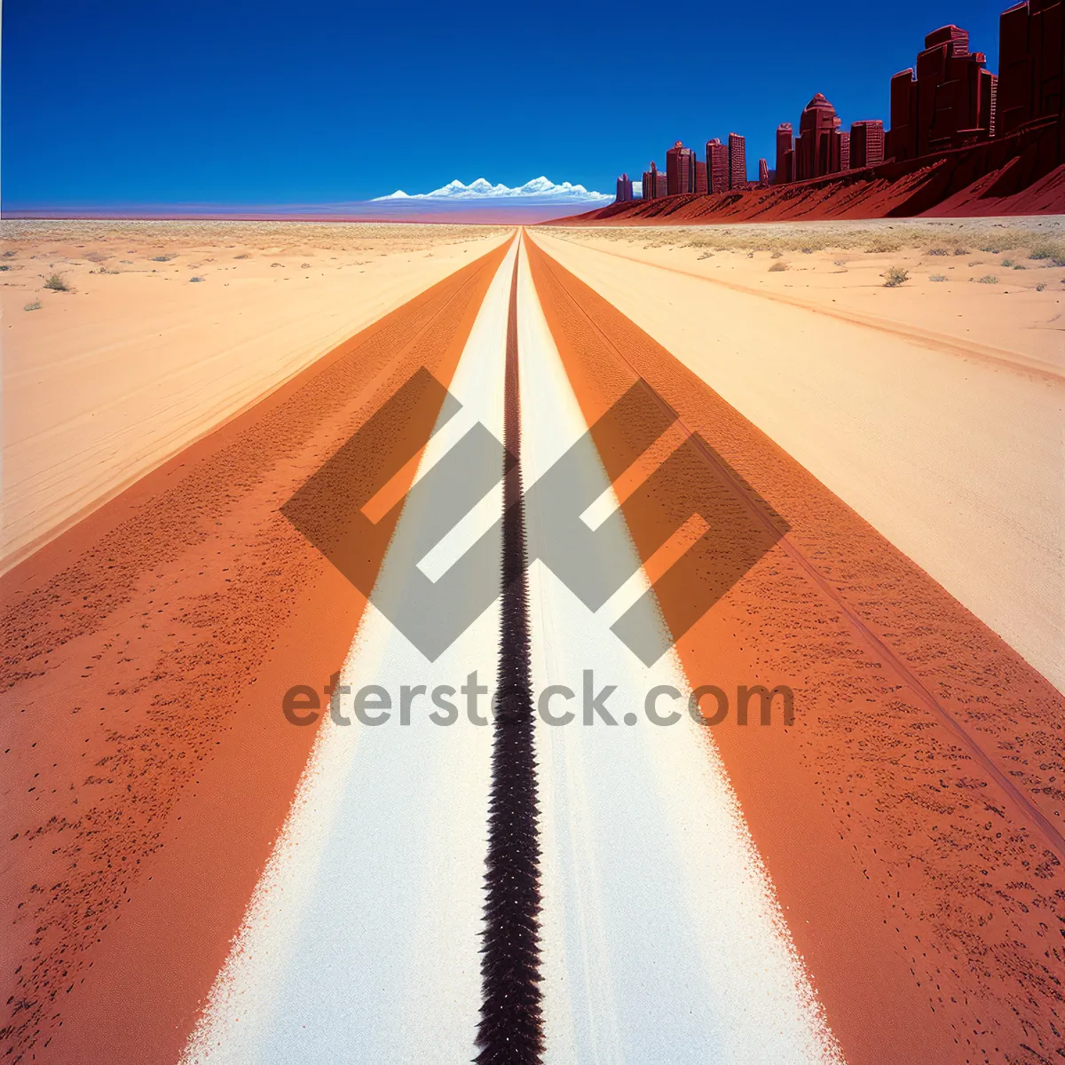 Picture of Desert Highway: Serene Sands and Speed