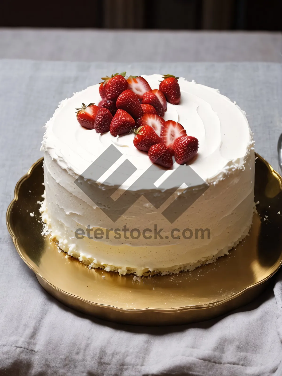 Picture of Delicious Fresh Fruit Plate with Sweet Berry Sauce