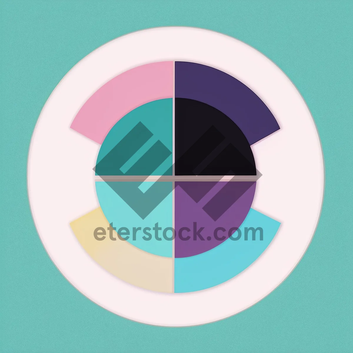 Picture of Shiny Round Logo Button with Circle Design