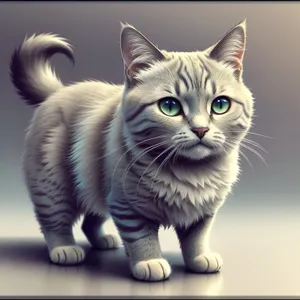 Curious Kitty: Adorable Tabby Cat with Playful Whiskers