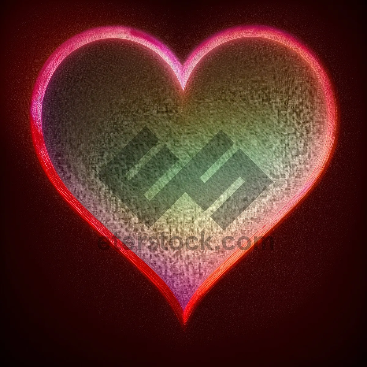 Picture of Romantic Heart Valentine's Day Icon - Love in Foil