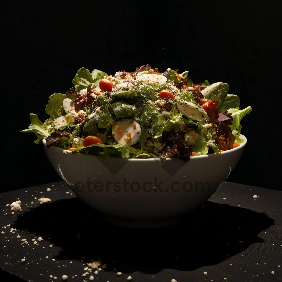 Picture of Healthy Guacamole Salad in Leafy Container