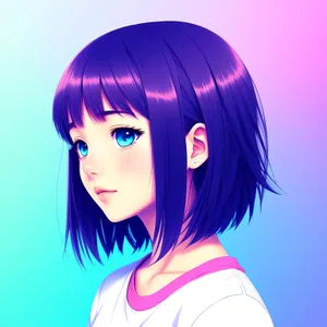 Stylish Cartoon Lady with Attractive Makeup
