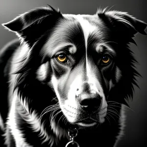 Adorable Border Collie Puppy in Studio Portrait