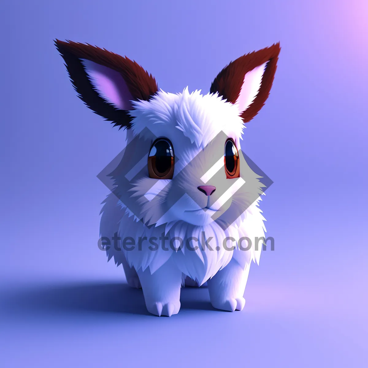Picture of Fuzzy Bunny with Adorable Floppy Ears