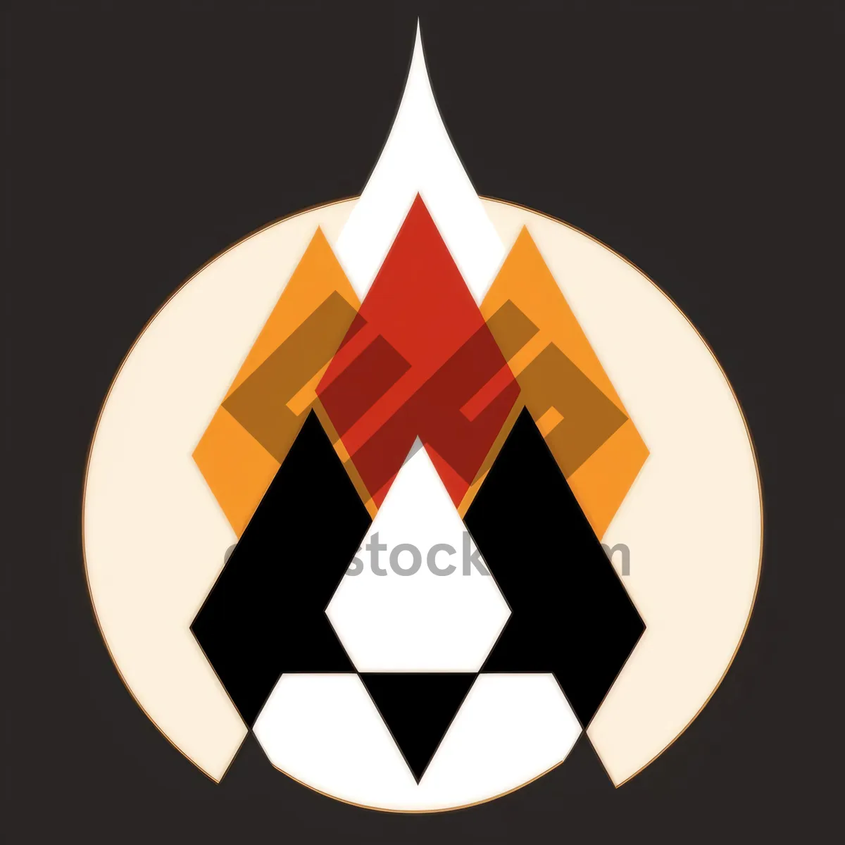 Picture of Heraldic Baron Symbol: Iconic Pyramid Star Graphic Design