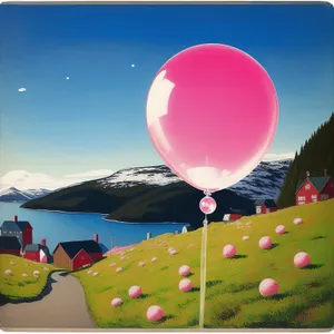 Joyous balloon celebration in colorful skies