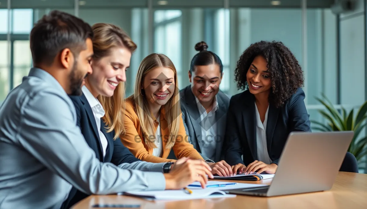 Picture of Business team in office meeting with laptop on table