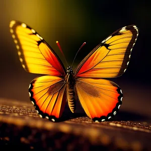 Colorful Monarch Butterfly in Flight over Summer Flowers