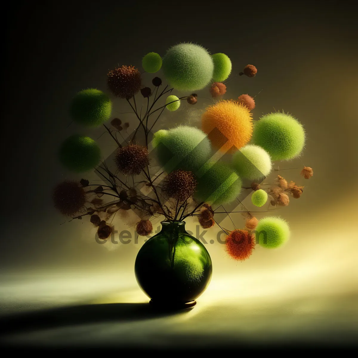 Picture of Fresh Gooseberry Fruit on Woody Shrub