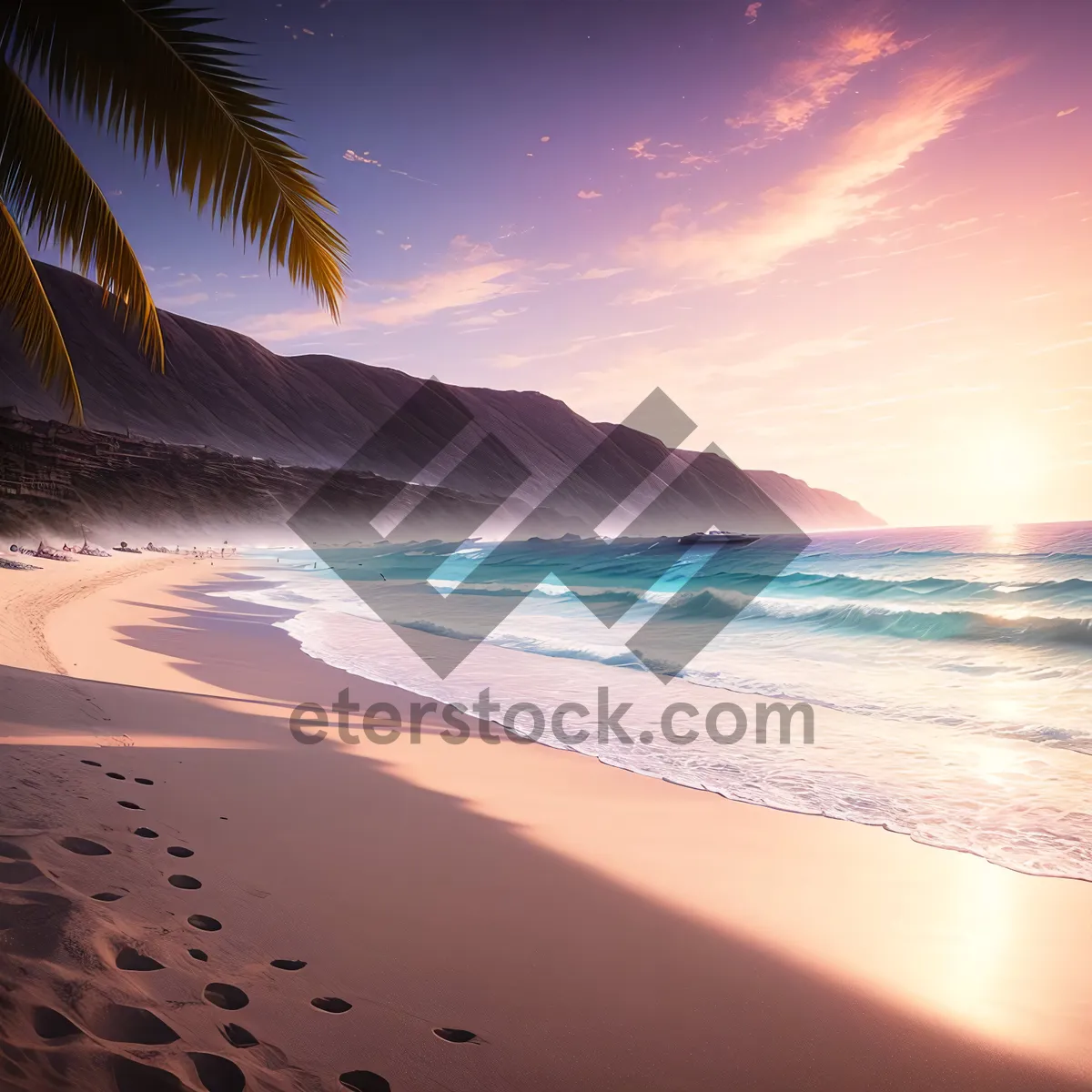 Picture of Serene Sunset Over Turquoise Waters