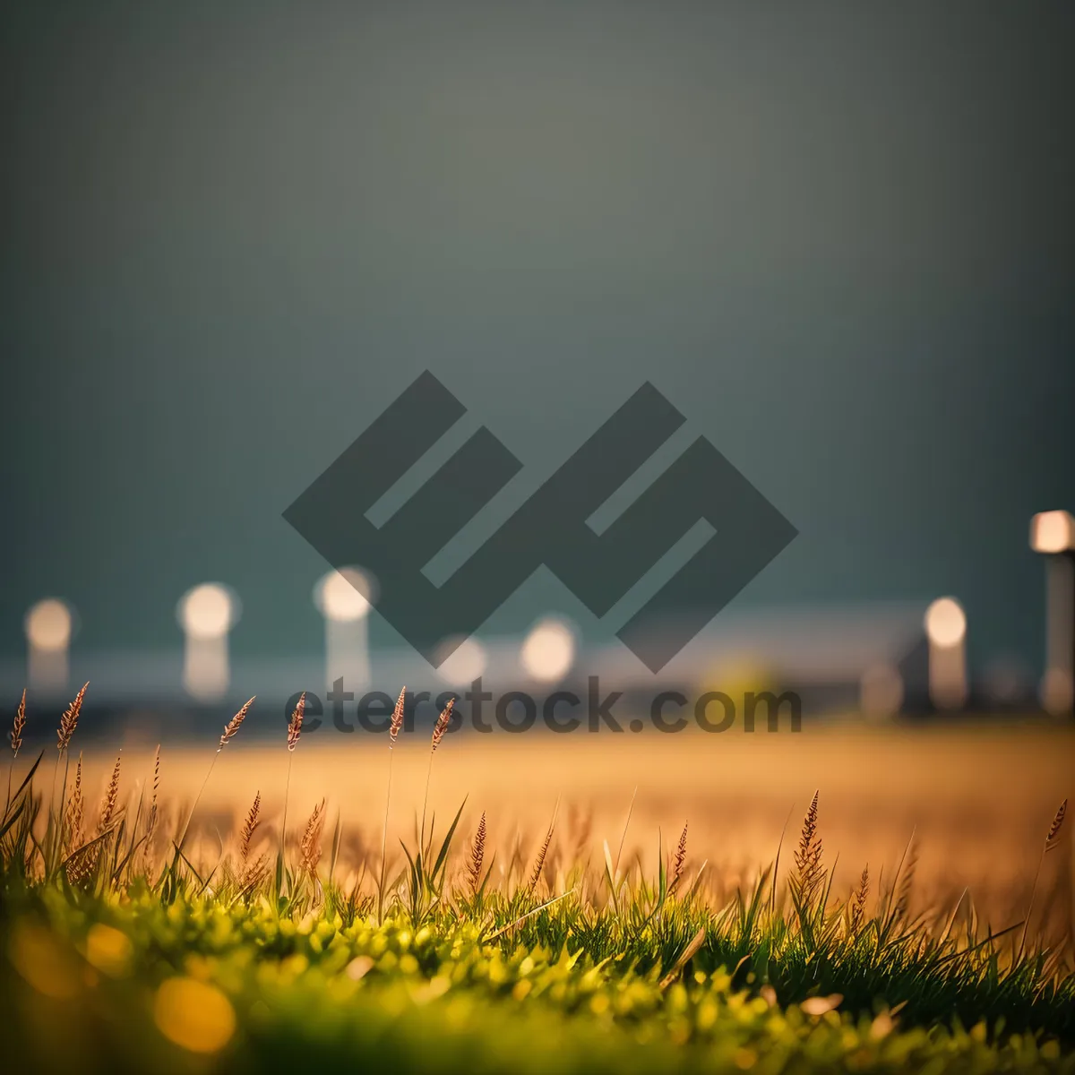 Picture of Sunlit Dandelion in Green Meadow