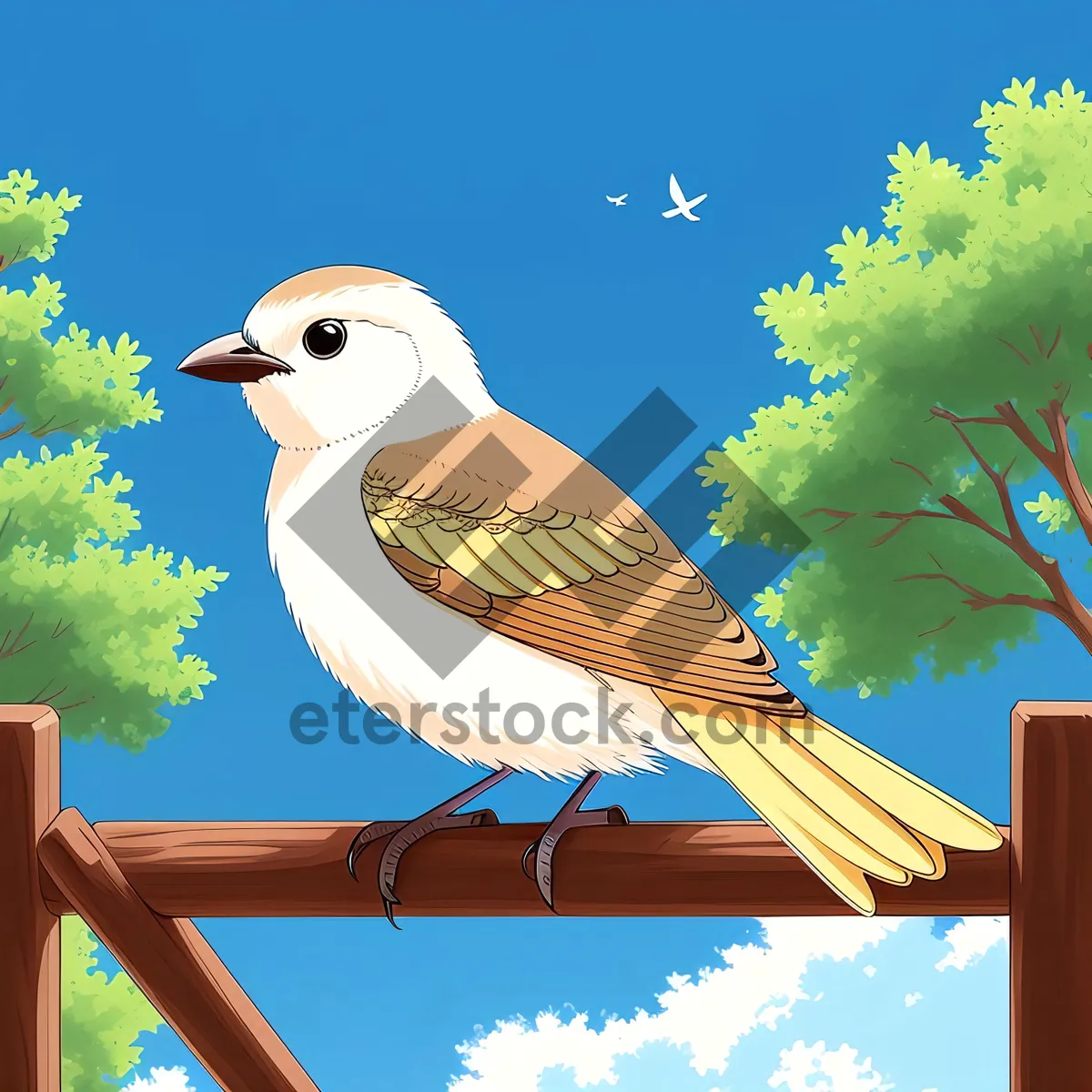 Picture of Graceful Dove in Flight, Amidst Nature's Canopy