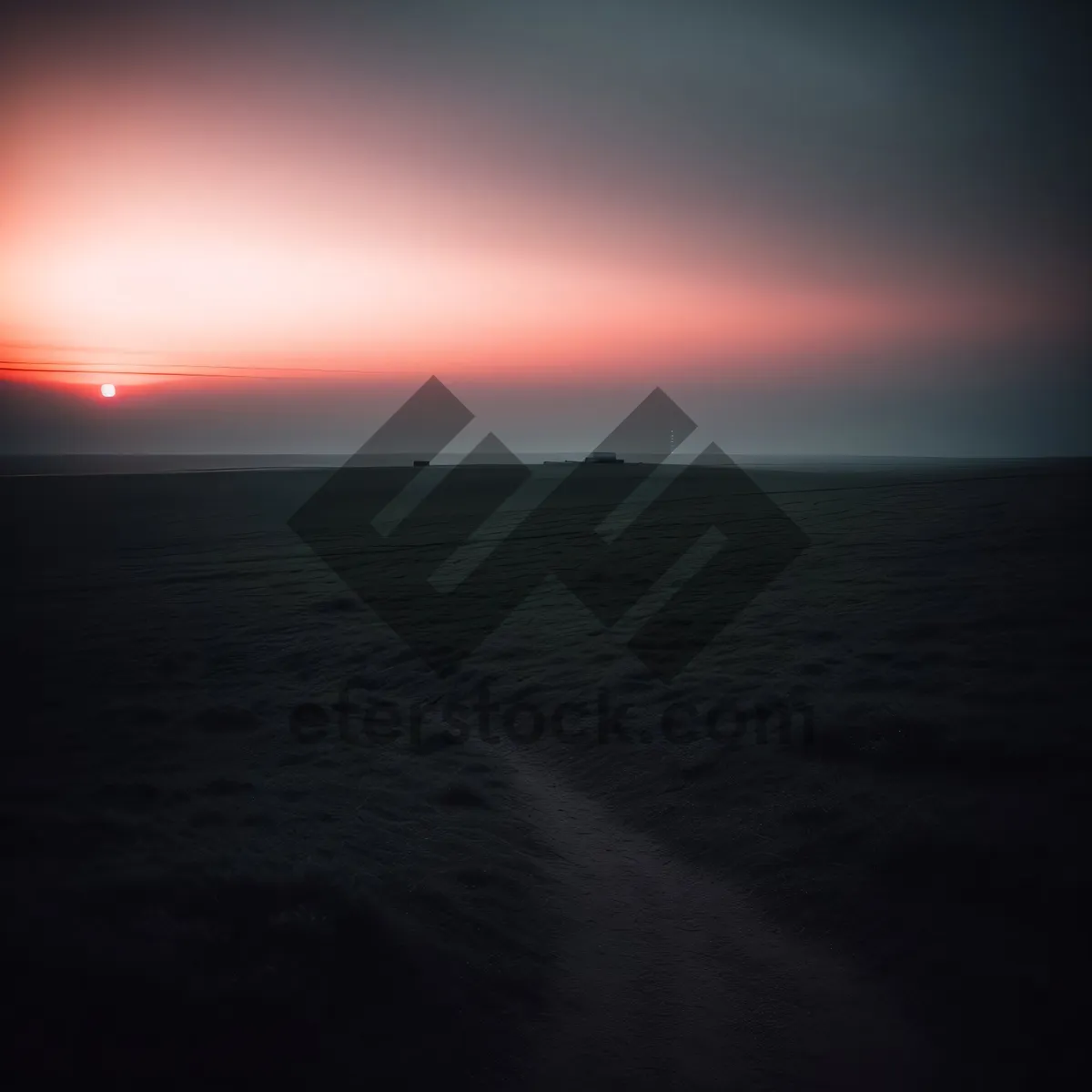 Picture of Picturesque Sunset over Serene Ocean Waves