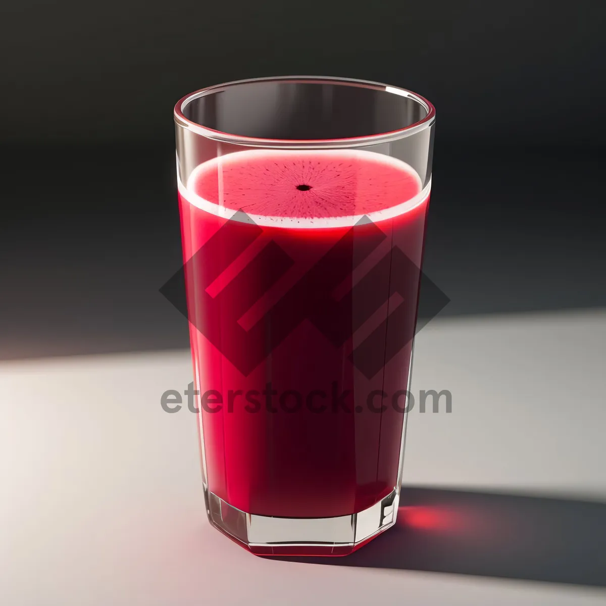 Picture of Refreshing Vodka Cocktail with Fruity Syrup and Ice