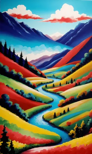 Colorful pencil rainbow drawing in bright office wood.